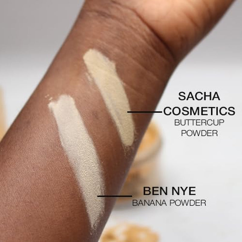 Sacha BUTTERCUP Setting Powder Makeup 1.75 Oz. Translucent Setting Powder for Oily Skin Finishing Powder Loose Powder Makeup Blurring Powder Blurs Fine Lines and Pores for Medium to Dark Skin Tones